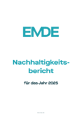 Vorschaubild des EMDE Nachhaltigkeitsberichts für das Jahr 2025.